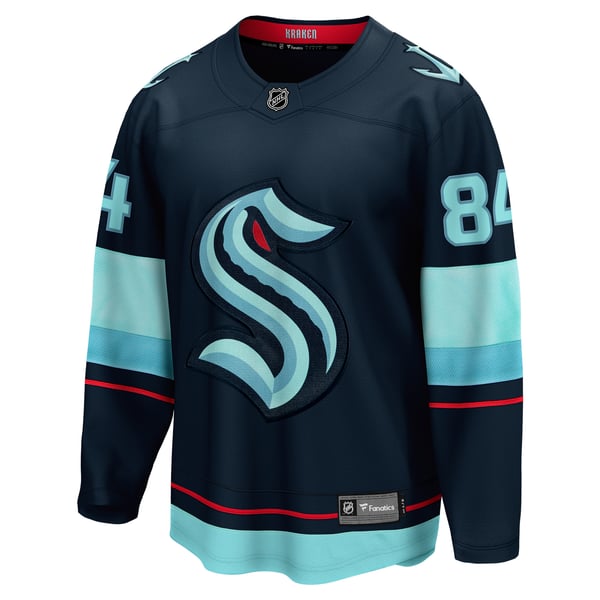 Men's Seattle Kraken Kaapo Kakko Fanatics Deep Sea Blue Home Breakaway Player Jersey - Image 3