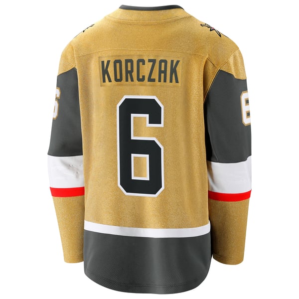 Men's Vegas Golden Knights Kaedan Korczak Fanatics Gold Home Breakaway Jersey - Image 4