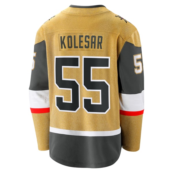 Men's Vegas Golden Knights Keegan Kolesar Fanatics Gold Home Breakaway Jersey - Image 4