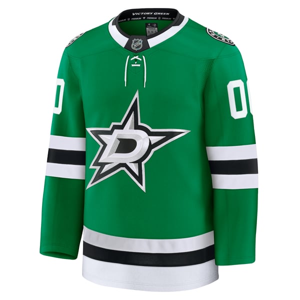 Men's Dallas Stars Fanatics Kelly Green Home Premium Custom Jersey - Image 3