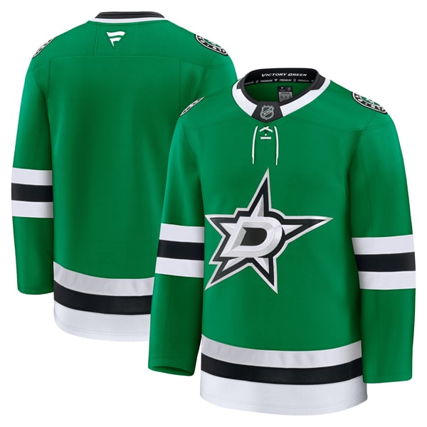 Men's Dallas Stars Fanatics Kelly Green Home Premium Jersey - Image 2