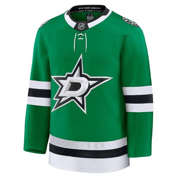 Men's Dallas Stars Fanatics Kelly Green Home Premium Jersey - Image 3