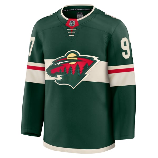Men's Minnesota Wild Kirill Kaprizov Fanatics Green Home Premium Jersey - Image 3