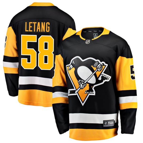 Men's Pittsburgh Penguins Kris Letang Fanatics Black Home Breakaway Jersey - Image 2