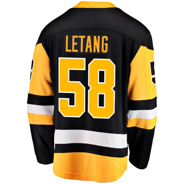 Men's Pittsburgh Penguins Kris Letang Fanatics Black Home Breakaway Jersey - Image 4