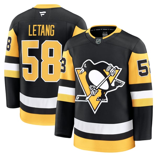 Men's Pittsburgh Penguins Kris Letang Fanatics Black Home Premium Jersey - Image 2