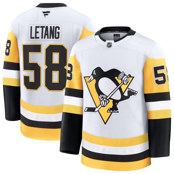 Men's Pittsburgh Penguins Kris Letang Fanatics White  Premium Jersey - Image 1