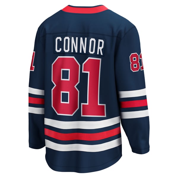Men's Winnipeg Jets Kyle Connor Fanatics Navy Alternate Breakaway Jersey - Image 4