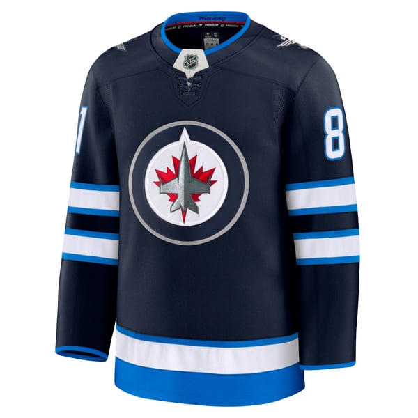 Men's Winnipeg Jets Kyle Connor Fanatics Navy Home Premium Jersey - Image 3