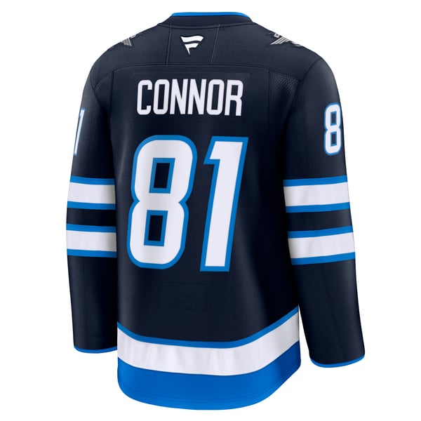 Men's Winnipeg Jets Kyle Connor Fanatics Navy Home Premium Jersey - Image 4
