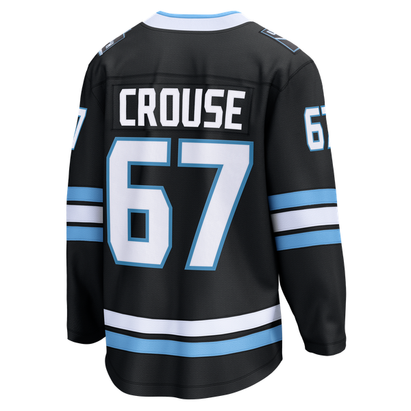 Men's Utah Mammoth Lawson Crouse Fanatics Black Home Breakaway Player Jersey - Image 4