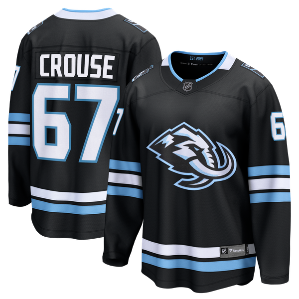 Men's Utah Mammoth Lawson Crouse Fanatics Black Home Breakaway Player Jersey - Image 1