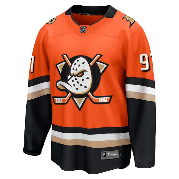 Men's Anaheim Ducks Leo Carlsson Fanatics Orange Home Breakaway Jersey