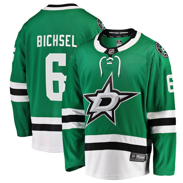 Men's Dallas Stars Lian Bichsel Fanatics Kelly Green Home Breakaway Jersey - Image 1