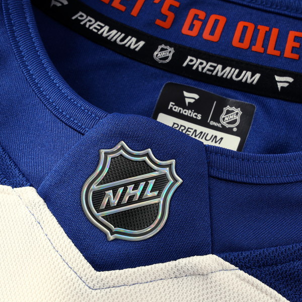 Men's Edmonton Oilers Fanatics Light Beige Alternate Premium Jersey - Image 5