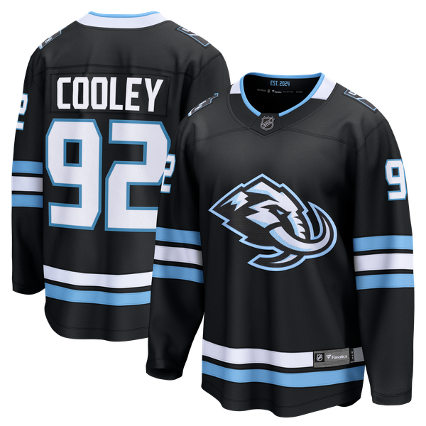 Men's Utah Mammoth Logan Cooley Fanatics Black Home Breakaway Jersey - Image 1