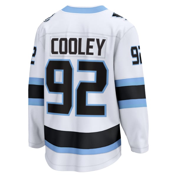 Men's Utah Mammoth Logan Cooley Fanatics White Away Breakaway Player Jersey - Image 4