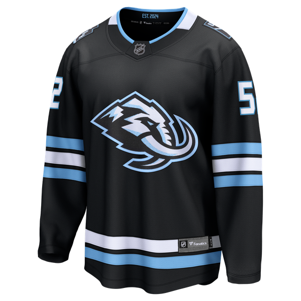 Men's Utah Mammoth MacKenzie Weegar Fanatics Black Home Breakaway Jersey - Image 3