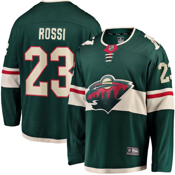 Men's Minnesota Wild Marco Rossi Fanatics Green Home Breakaway Player Jersey - Image 2