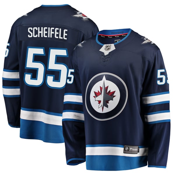 Men's Winnipeg Jets Mark Scheifele Fanatics Navy Breakaway Replica Jersey - Image 2