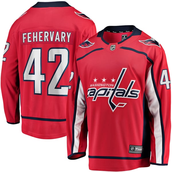 Men's Washington Capitals Martin Fehervary Fanatics Red Home Breakaway Player Jersey - Image 2