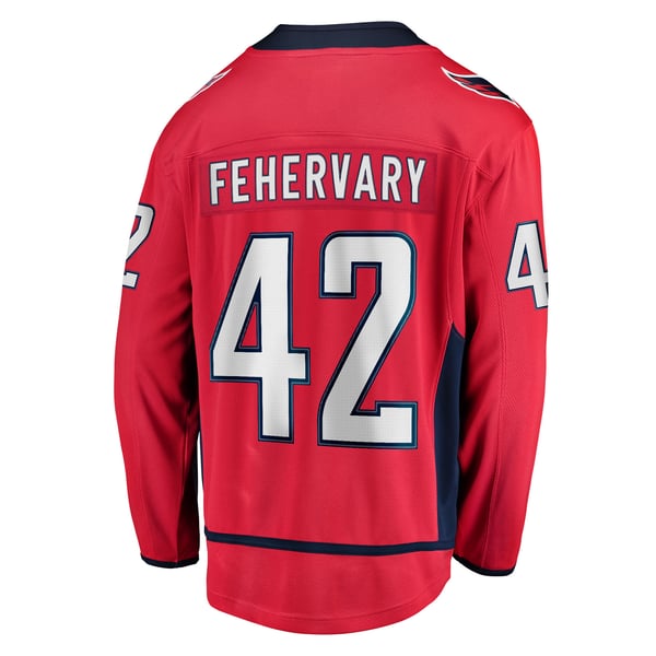 Men's Washington Capitals Martin Fehervary Fanatics Red Home Breakaway Player Jersey - Image 4