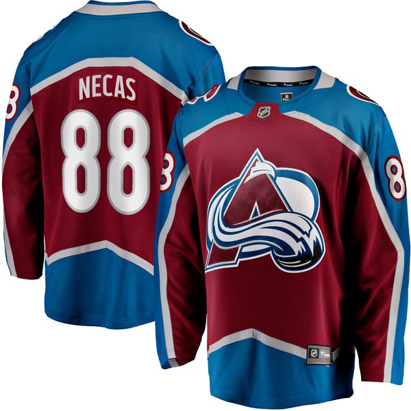 Men's Colorado Avalanche Martin Necas Fanatics Burgundy  Breakaway Player Jersey - Image 1