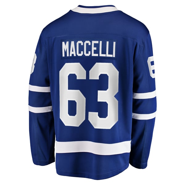 Men's Toronto Maple Leafs Matias Maccelli Fanatics Blue Home Breakaway Jersey - Image 4