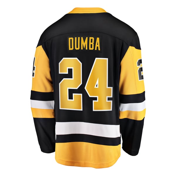 Men's Pittsburgh Penguins Matt Dumba Fanatics Black Home Breakaway Jersey - Image 4