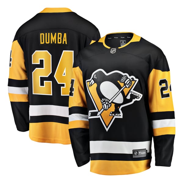 Men's Pittsburgh Penguins Matt Dumba Fanatics Black Home Breakaway Jersey - Image 1