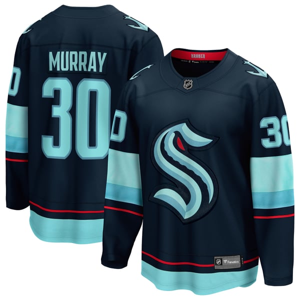Men's Seattle Kraken Matt Murray Fanatics Deep Sea Blue Home Breakaway Jersey - Image 2