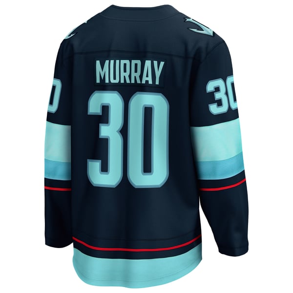 Men's Seattle Kraken Matt Murray Fanatics Deep Sea Blue Home Breakaway Jersey - Image 4