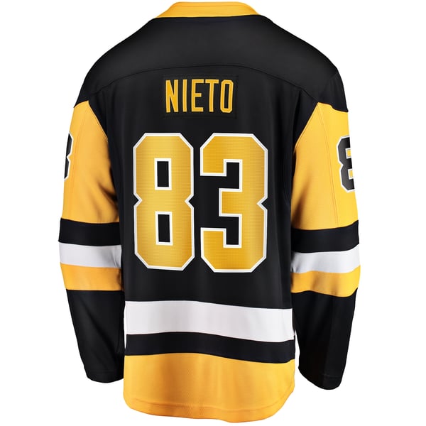 Men's Pittsburgh Penguins Matt Nieto Fanatics Black Home Breakaway Jersey - Image 4