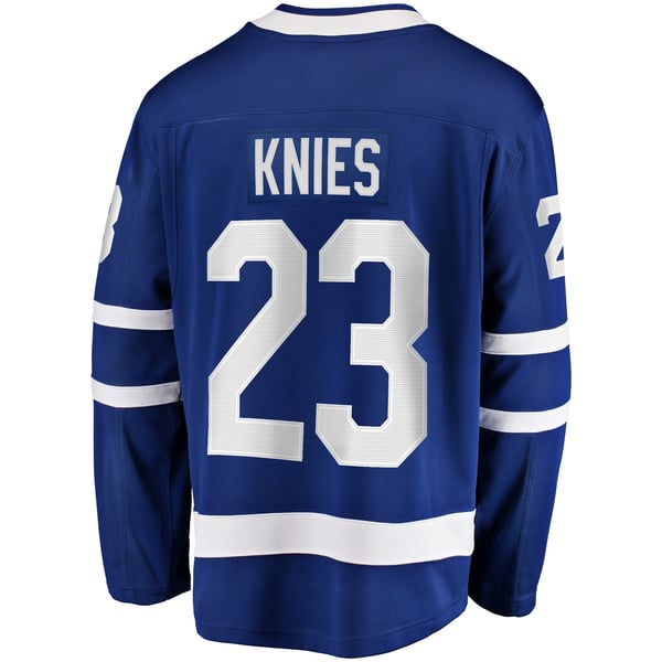 Men's Toronto Maple Leafs Matthew Knies Fanatics Blue Home Premier Breakaway Player Jersey - Image 4