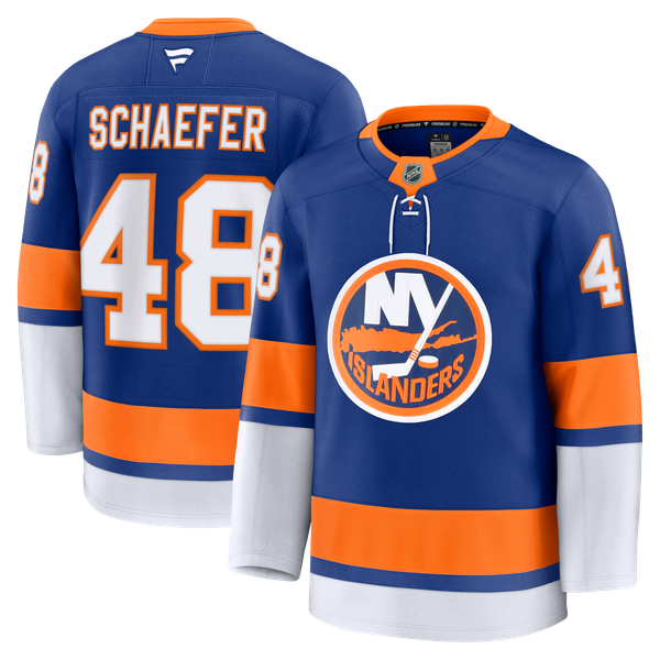 Men's New York Islanders Matthew Schaefer Fanatics Royal Home Premium Jersey - Image 2