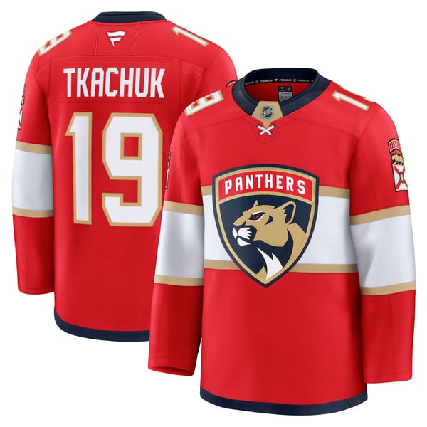 Men's Florida Panthers Matthew Tkachuk Fanatics Red Home Premium Jersey - Image 2
