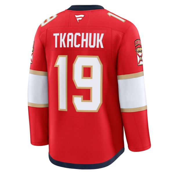 Men's Florida Panthers Matthew Tkachuk Fanatics Red Home Premium Jersey - Image 4