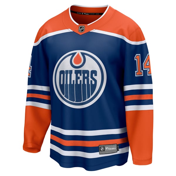 Men's Edmonton Oilers Mattias Ekholm Fanatics Royal Home Breakaway Jersey - Image 3