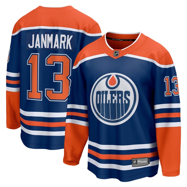 Men's Edmonton Oilers Mattias Janmark Fanatics Royal Home Breakaway Jersey - Image 2