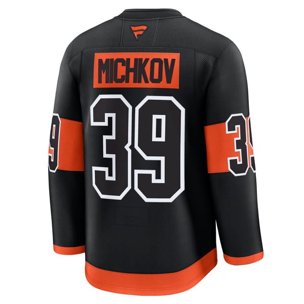 Men's Philadelphia Flyers Matvei Michkov Fanatics Black Alternate Premium Jersey - Image 4