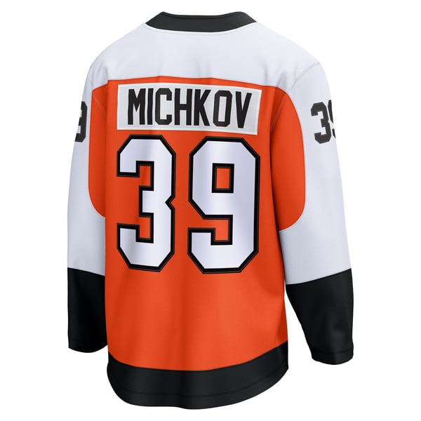 Men's Philadelphia Flyers Matvei Michkov Fanatics Orange Home Premier Breakaway Player Jersey - Image 4