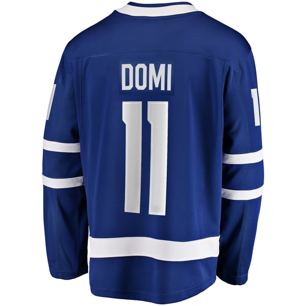 Men's Toronto Maple Leafs Max Domi Fanatics Blue Home Breakaway Jersey - Image 4