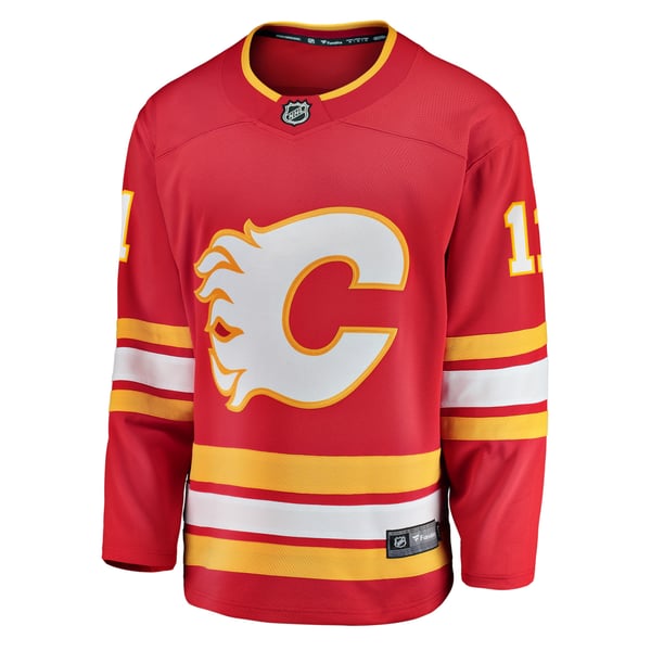 Men's Calgary Flames Mikael Backlund Fanatics Red Home Breakaway Player Jersey - Image 3