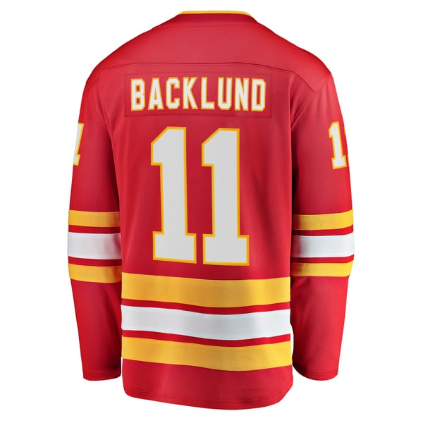 Men's Calgary Flames Mikael Backlund Fanatics Red Home Breakaway Player Jersey - Image 4