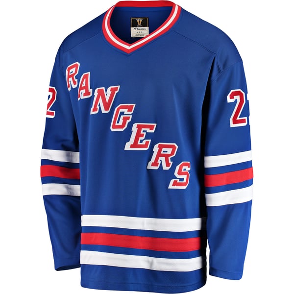 Men's New York Rangers Mike Gartner Fanatics Blue Premier Breakaway Retired Player Jersey - Image 3