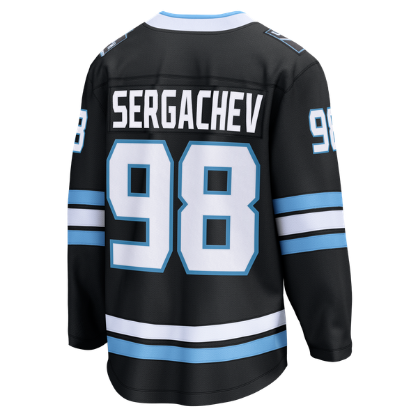 Men's Utah Mammoth Mikhail Sergachev Fanatics Black Home Breakaway Player Jersey - Image 4