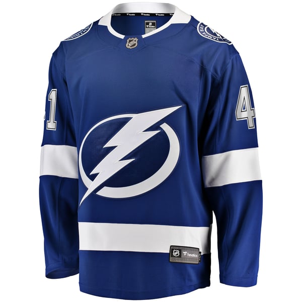 Men's Tampa Bay Lightning Mitchell Chaffee Fanatics Blue Home Premier Breakaway Player Jersey - Image 3