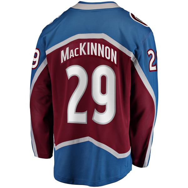 Men's Colorado Avalanche Nathan MacKinnon Fanatics Burgundy Home Breakaway Jersey - Image 4