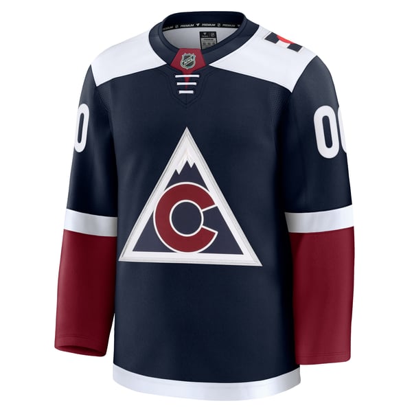 Men's Colorado Avalanche Fanatics Navy Alternate Premium Custom Jersey - Image 3