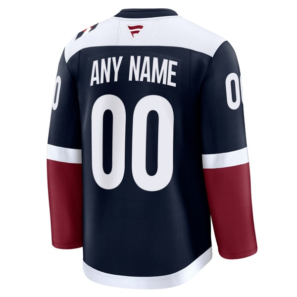 Men's Colorado Avalanche Fanatics Navy Alternate Premium Custom Jersey - Image 4